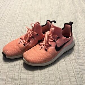 Neon Nike athletic shoes